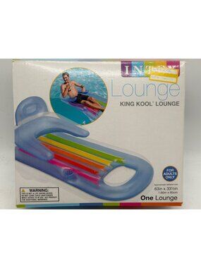 Intex King Kool Lounge Inflatable Pool Float 63" X 33.5" For Adults Only